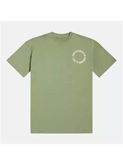 T-shirt verde logo NEW BALANCE | LAKB0177AAR